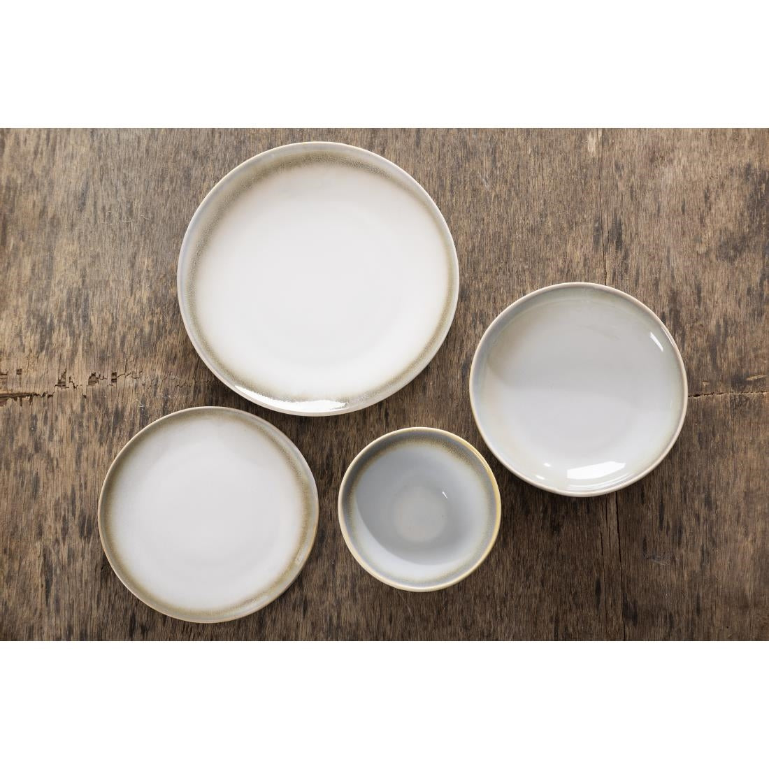 Olympia Birch Taupe Wide Bowls 208mm (Pack of 6) - DR784