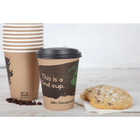 Fiesta Compostable Hot Cups Single Wall 340ml Pack of 50 - DS059