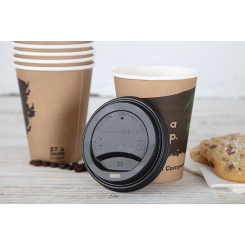 Fiesta Compostable Hot Cup Lids 340ml Pack of 1000 - DS053