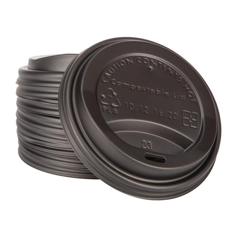Fiesta Compostable Hot Cup Lids 340ml Pack of 50 - DS055