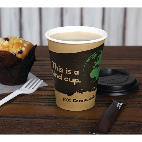Fiesta Compostable Hot Cups Single Wall 340ml Pack of 1000 - DS058