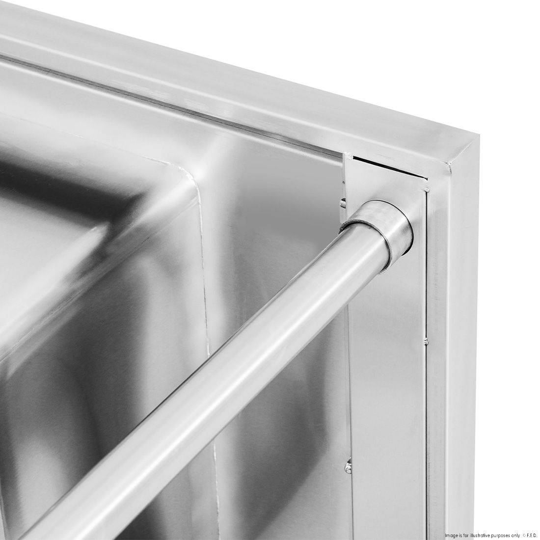 Modular Systems Double Centre Sink Bench With Pot Undershelf DSB7-1500C/A