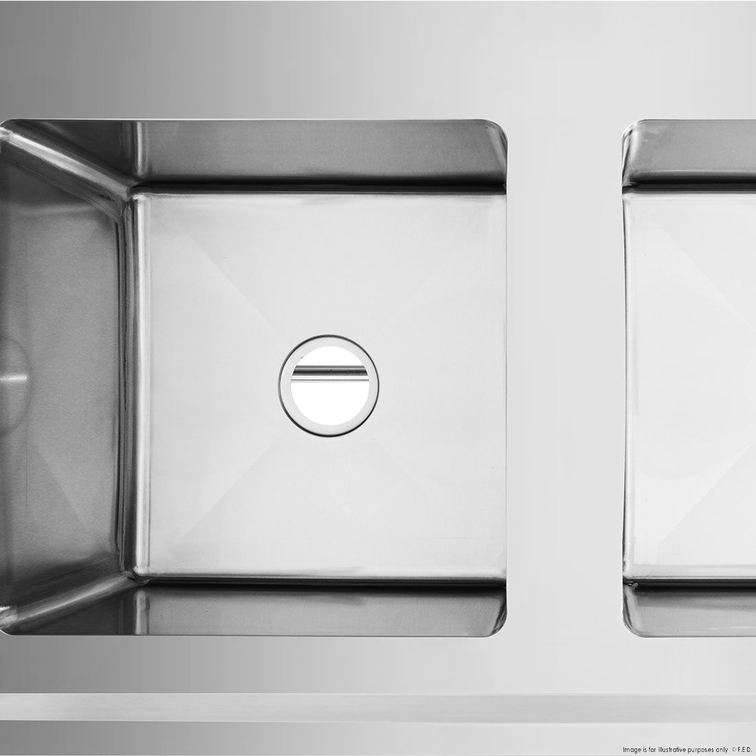 Modular Systems Left Inlet Double Sink Dishwasher Bench DSBD7-1800L/A