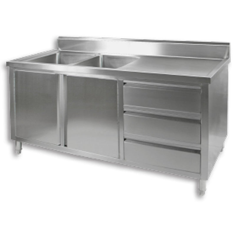 Modular Systems Kitchen Tidy Cabinet With Double Left Sinks