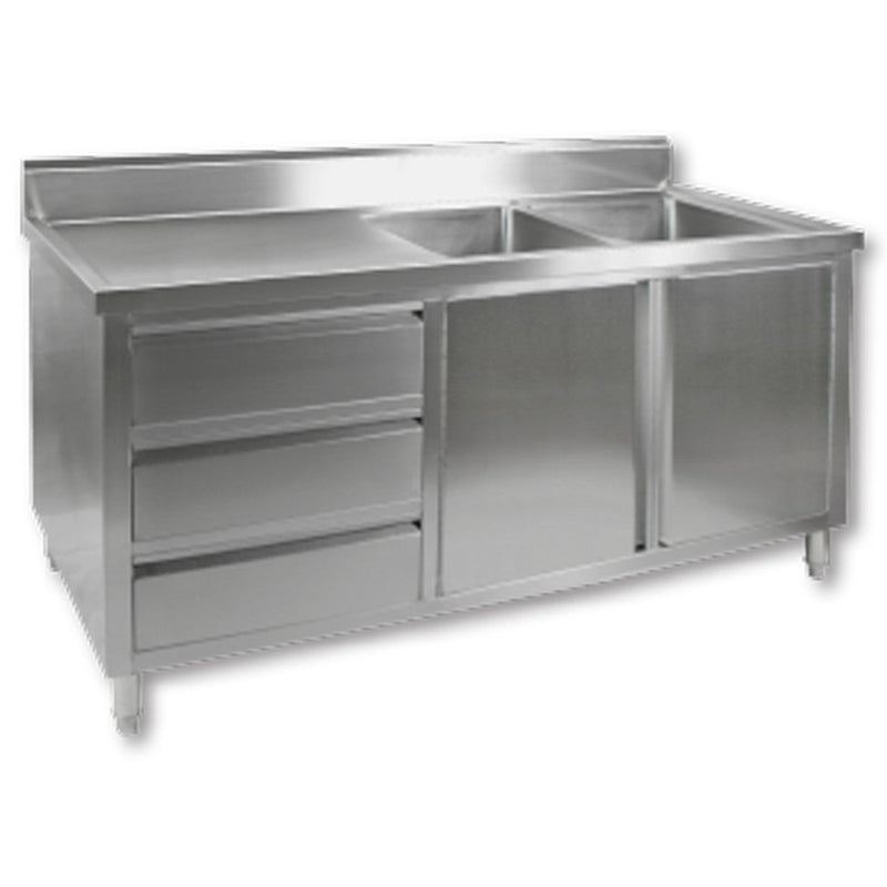 Modular Systems Kitchen Tidy Cabinet With Double Right Sinks