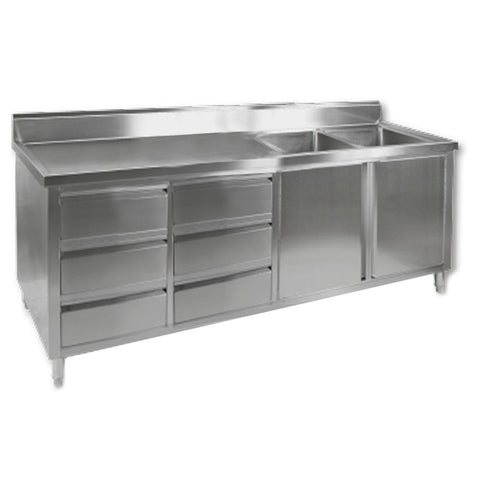 Modular Systems Kitchen Tidy Cabinet With Double Right Sinks DSC-2100R-H