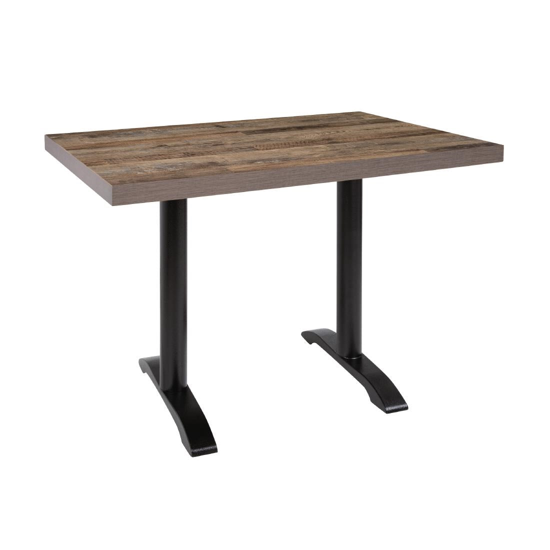 Bolero Pre-drilled Rectangular Table Top Urban Dark 1100x700mm - DT440
