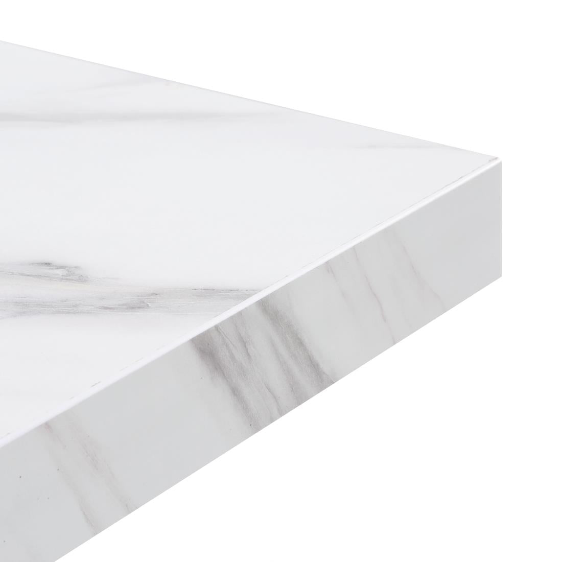 Bolero Pre-drilled Square Table Top Marble Effect 600mm - DT444
