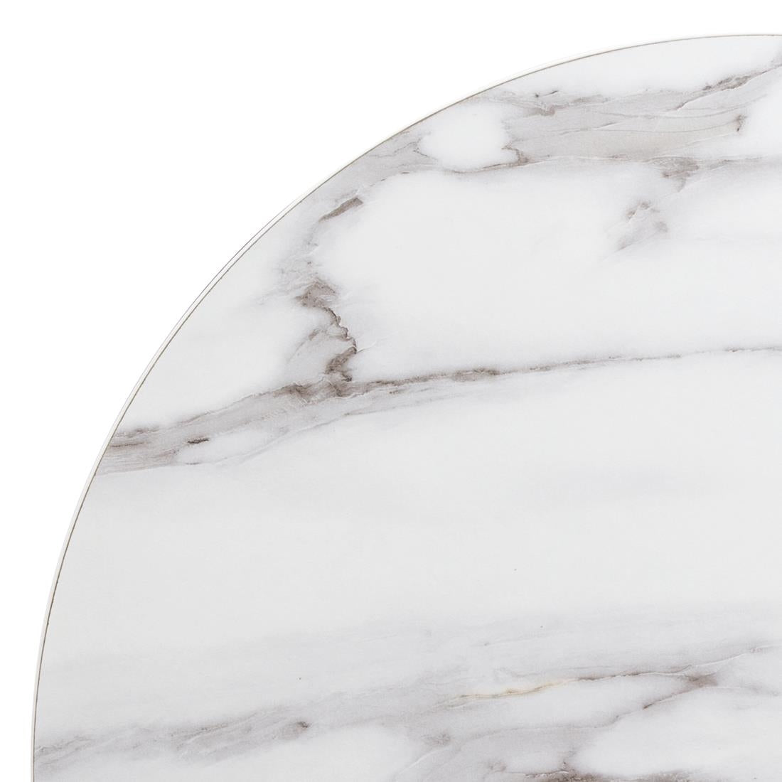 Bolero Pre-drilled Round Table Top Marble Effect 600mm - DT445