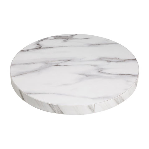 Bolero Pre-drilled Round Table Top Marble Effect 600mm - DT445