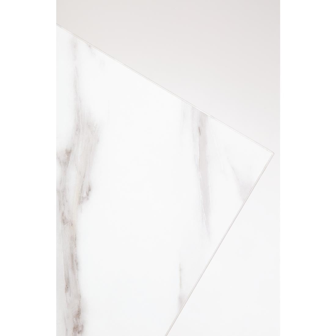 Bolero Pre-drilled Rectangular Table Top Marble Effect 1100x700mm - DT447