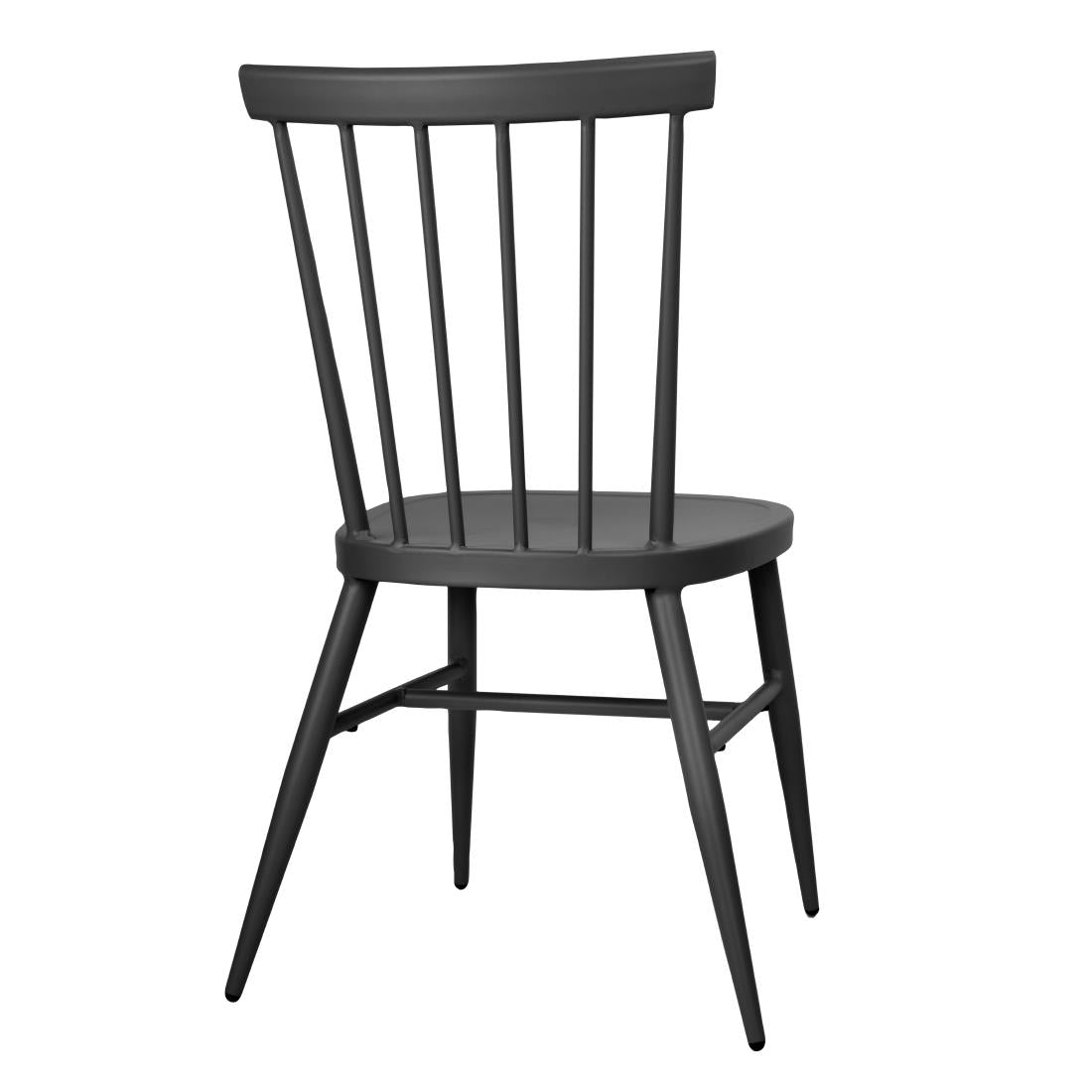 Bolero Windsor Aluminium Black Chairs (4 Pack) - DX686