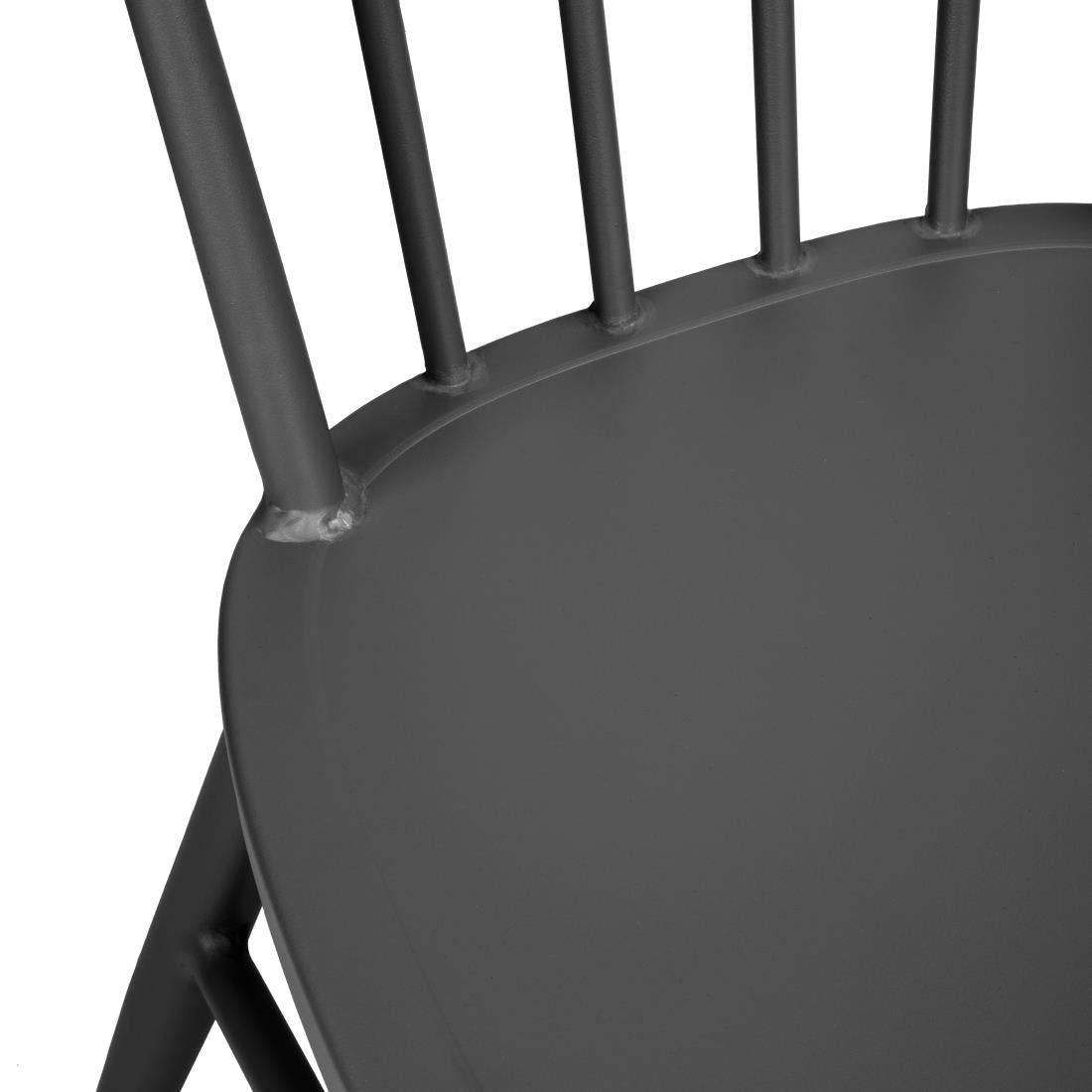 Bolero Windsor Aluminium Black Chairs (4 Pack) - DX686