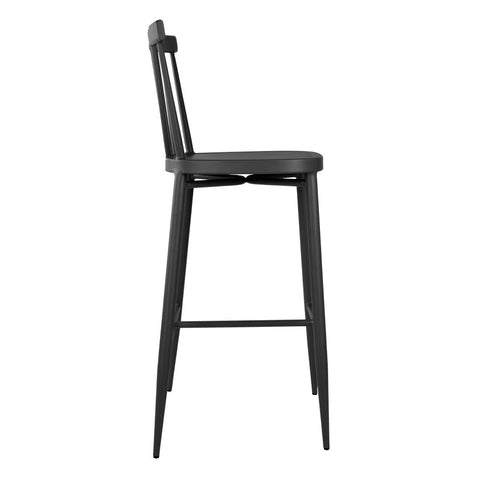 Bolero Windsor Aluminium Black High Stools (2 Pack) - DX688