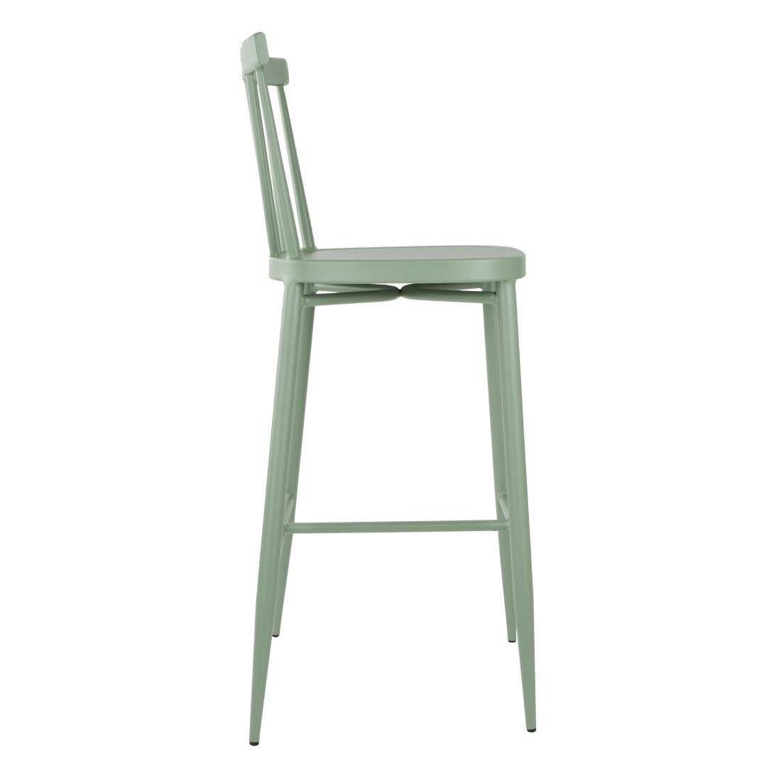 Bolero Windsor Aluminium Green High Stools (2 Pack) - DX689