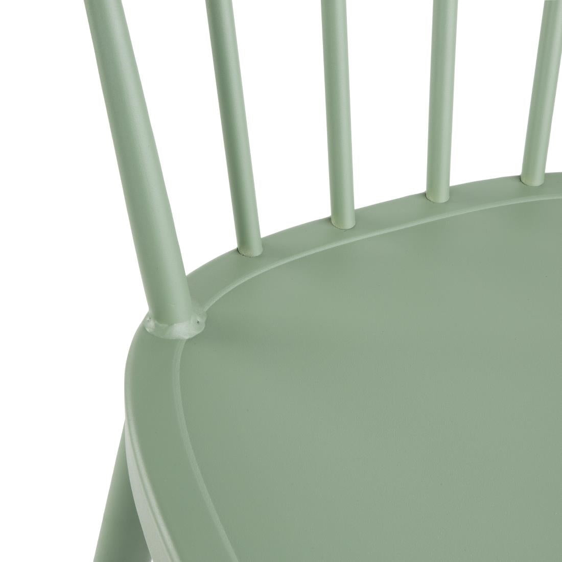 Bolero Windsor Aluminium Green High Stools (2 Pack) - DX689
