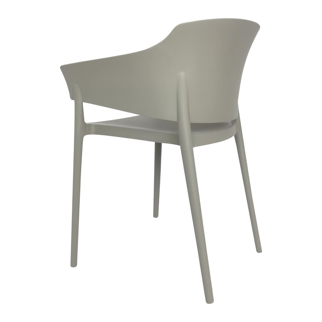 Bolero Lorenzo Cafe Chairs Medium Grey (2 Pack) - DX970
