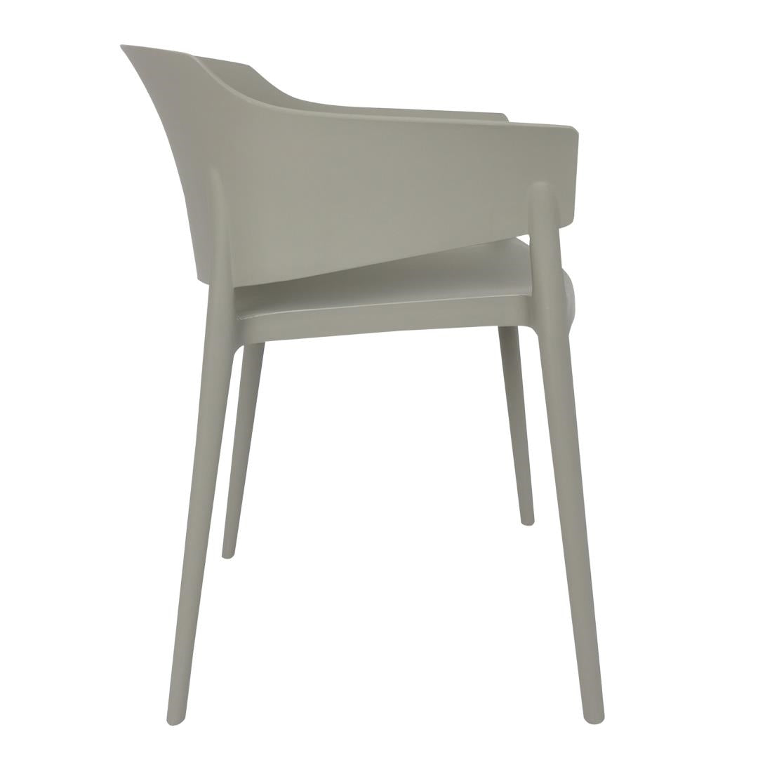 Bolero Lorenzo Cafe Chairs Medium Grey (2 Pack) - DX970