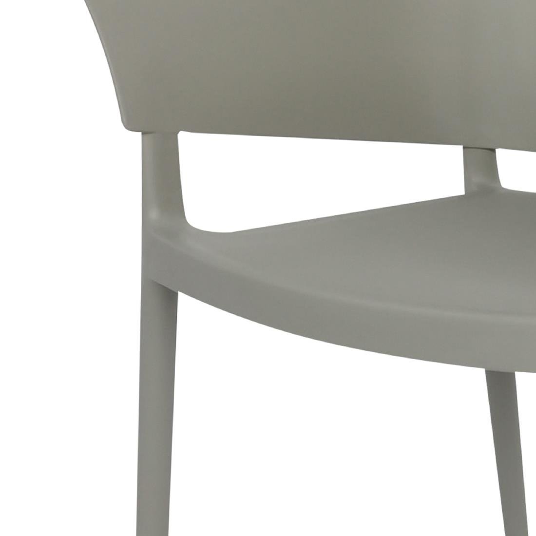 Bolero Lorenzo Cafe Chairs Medium Grey (2 Pack) - DX970
