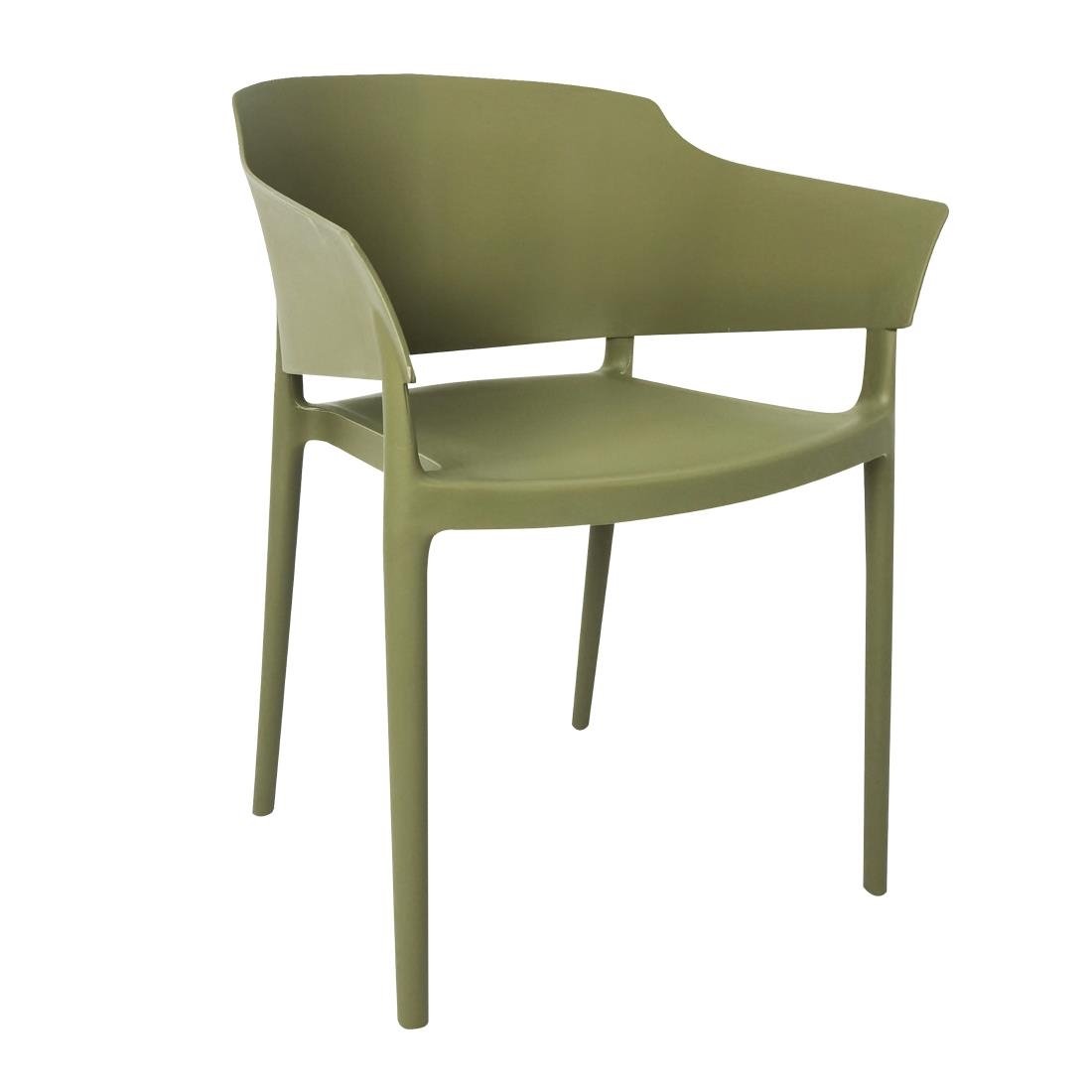 Bolero Lorenzo Cafe Chairs Green Tea (2 Pack) - DX971