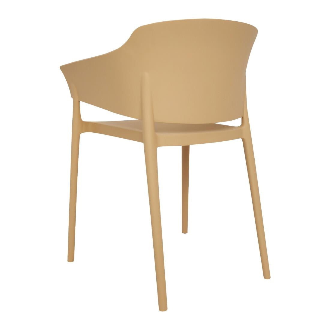 Bolero Lorenzo Cafe Chairs Warm Cream (2 Pack) - DX972