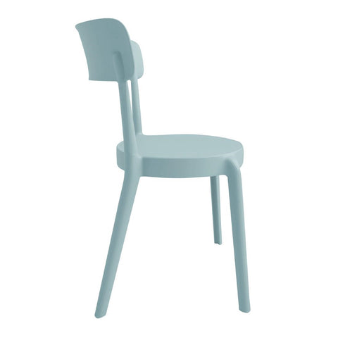 Bolero Mila Café Chairs Icy Blue (2 Pack) - DX973
