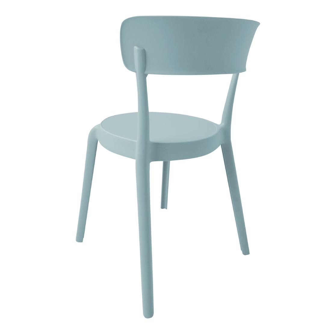 Bolero Mila Café Chairs Icy Blue (2 Pack) - DX973