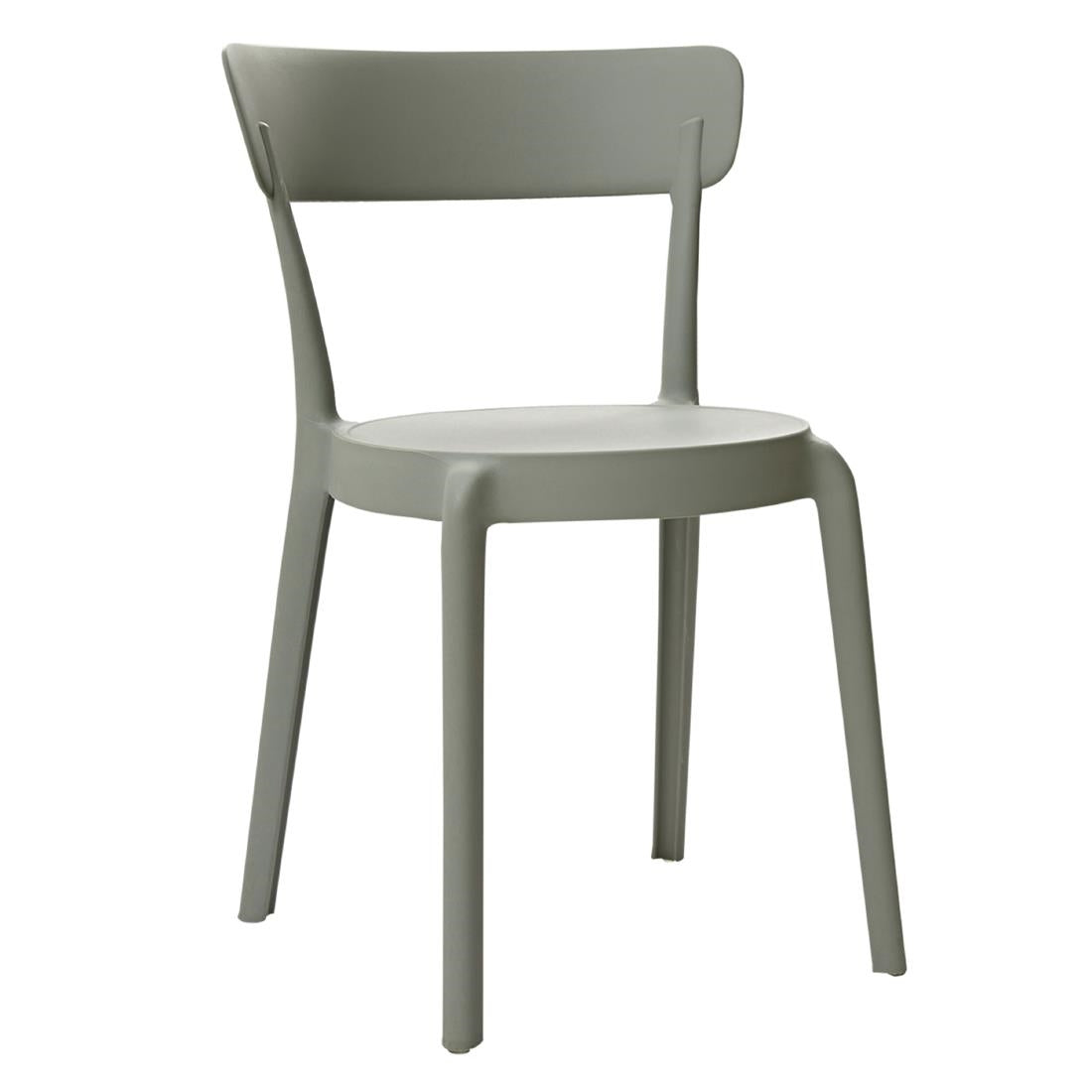Bolero Mila Café Chairs Moss Grey (2 Pack) - DX974
