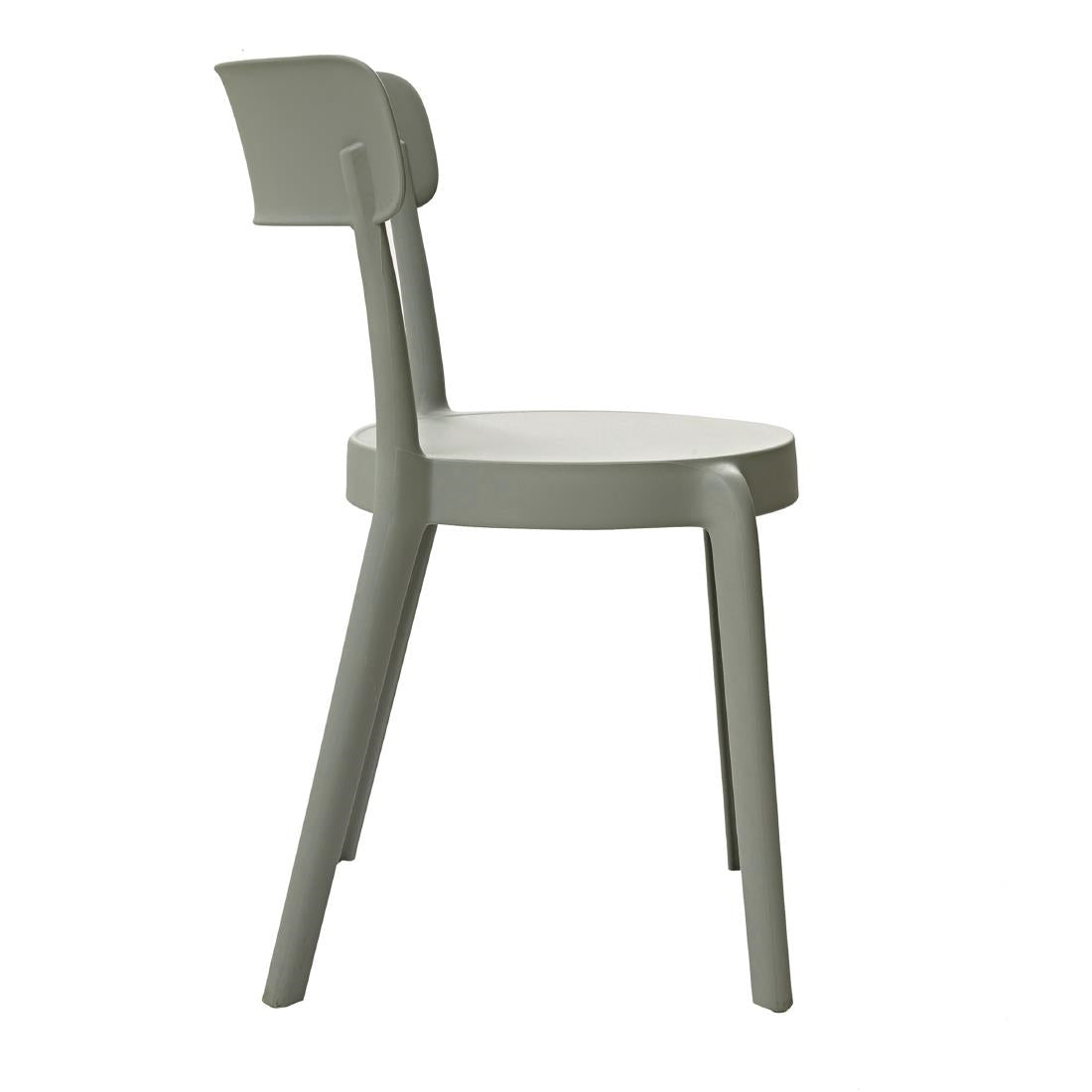 Bolero Mila Café Chairs Moss Grey (2 Pack) - DX974
