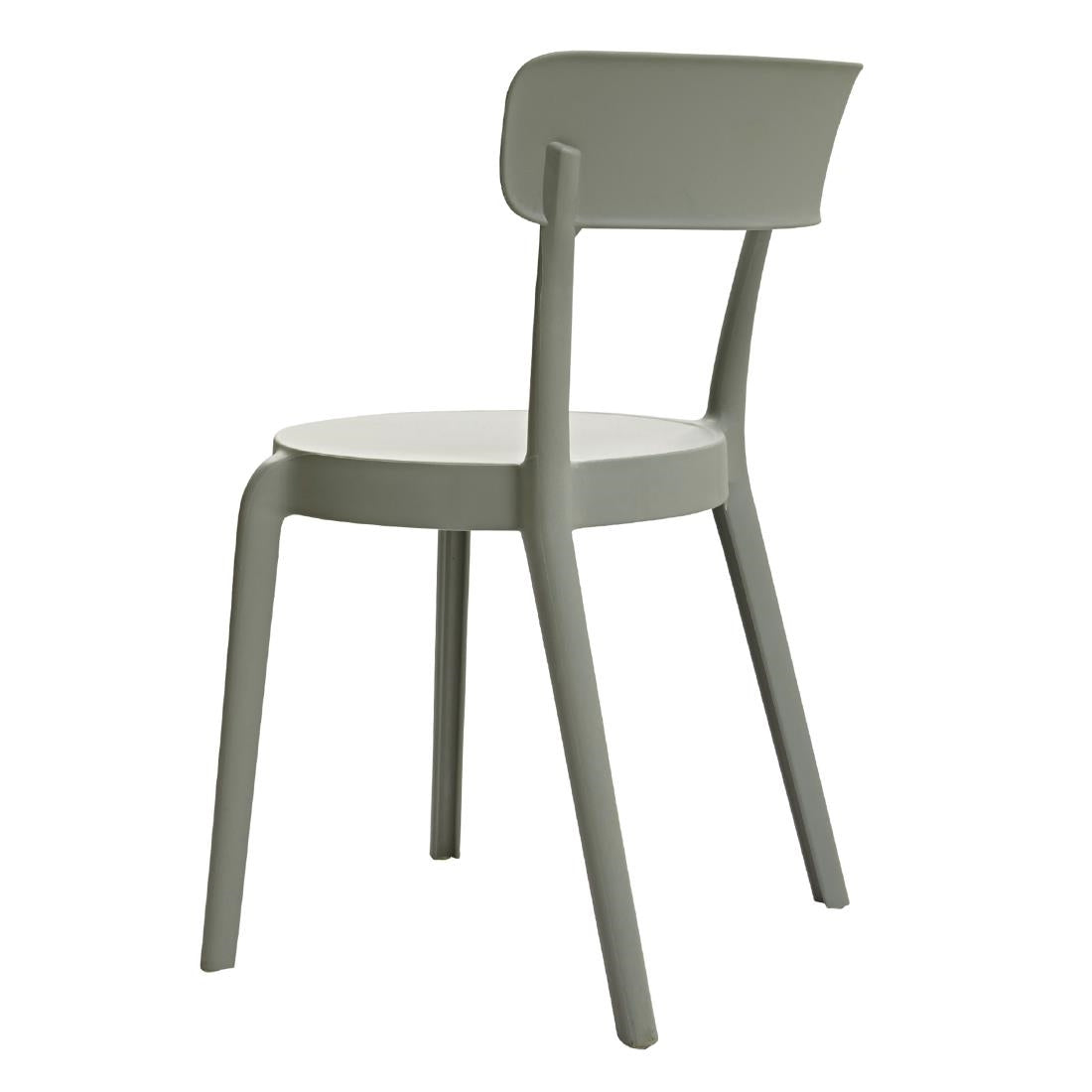 Bolero Mila Café Chairs Moss Grey (2 Pack) - DX974