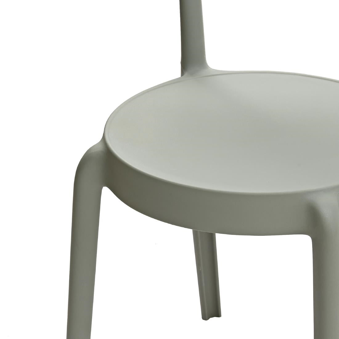 Bolero Mila Café Chairs Moss Grey (2 Pack) - DX974