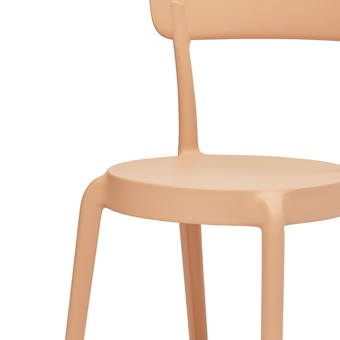 Bolero Mila Café Chairs Light Salmon (2 Pack) - DX975