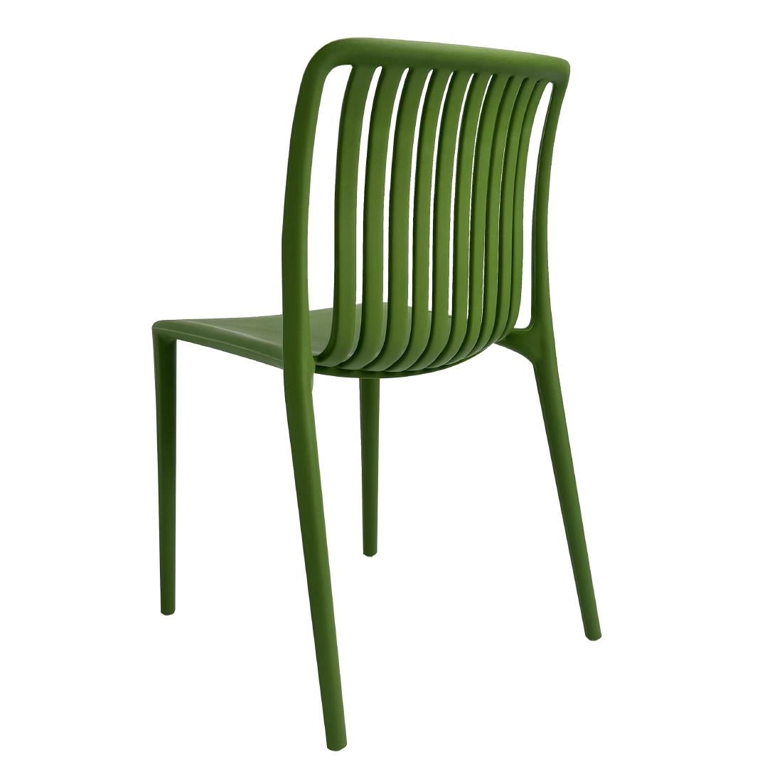 Bolero Verona Café Chairs Forest Green (2 Pack) - DX978
