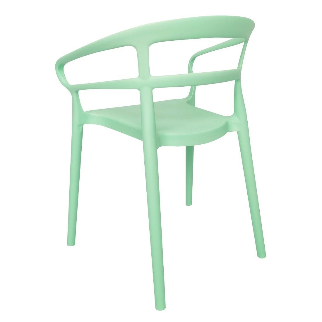 Bolero Mateo Café Chairs Mint Green (2 Pack) - DX981