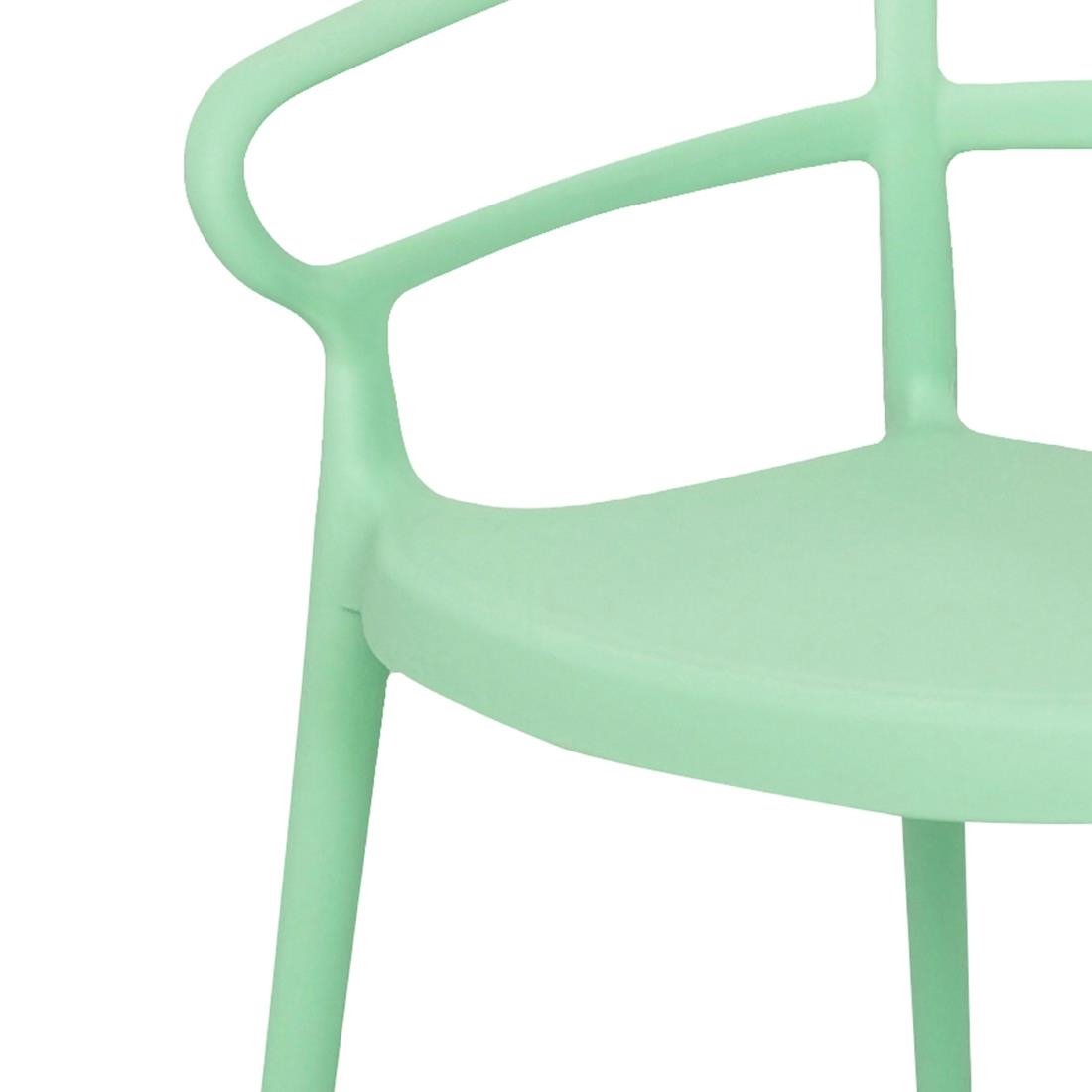Bolero Mateo Café Chairs Mint Green (2 Pack) - DX981