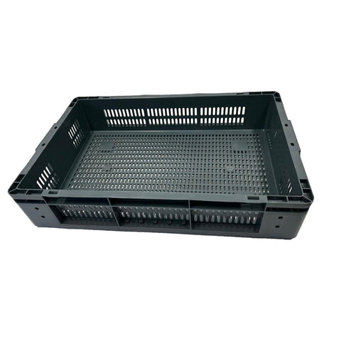 Vogue Perforated Plastic Storage Crate 600x400x120mm - DX999