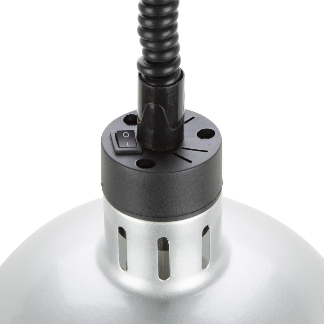 Apuro Retractable Dome Heat Lamp Shade Silver Finish - DY461-A