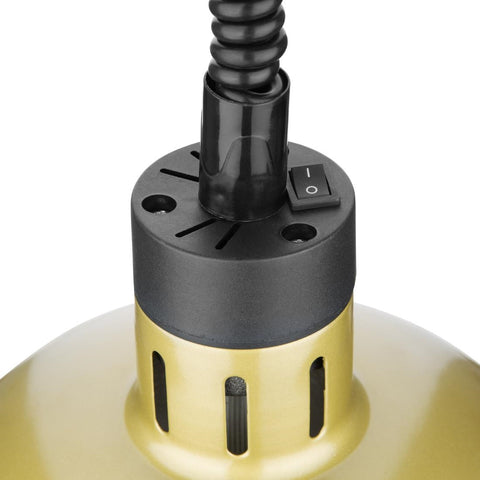 Apuro Retractable Dome Heat Lamp Shade Pale Gold Finish - DY462-A