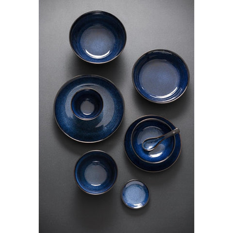 Olympia Luna Midnight Blue Coupe Plate 255mm (4 Pack) - DZ778