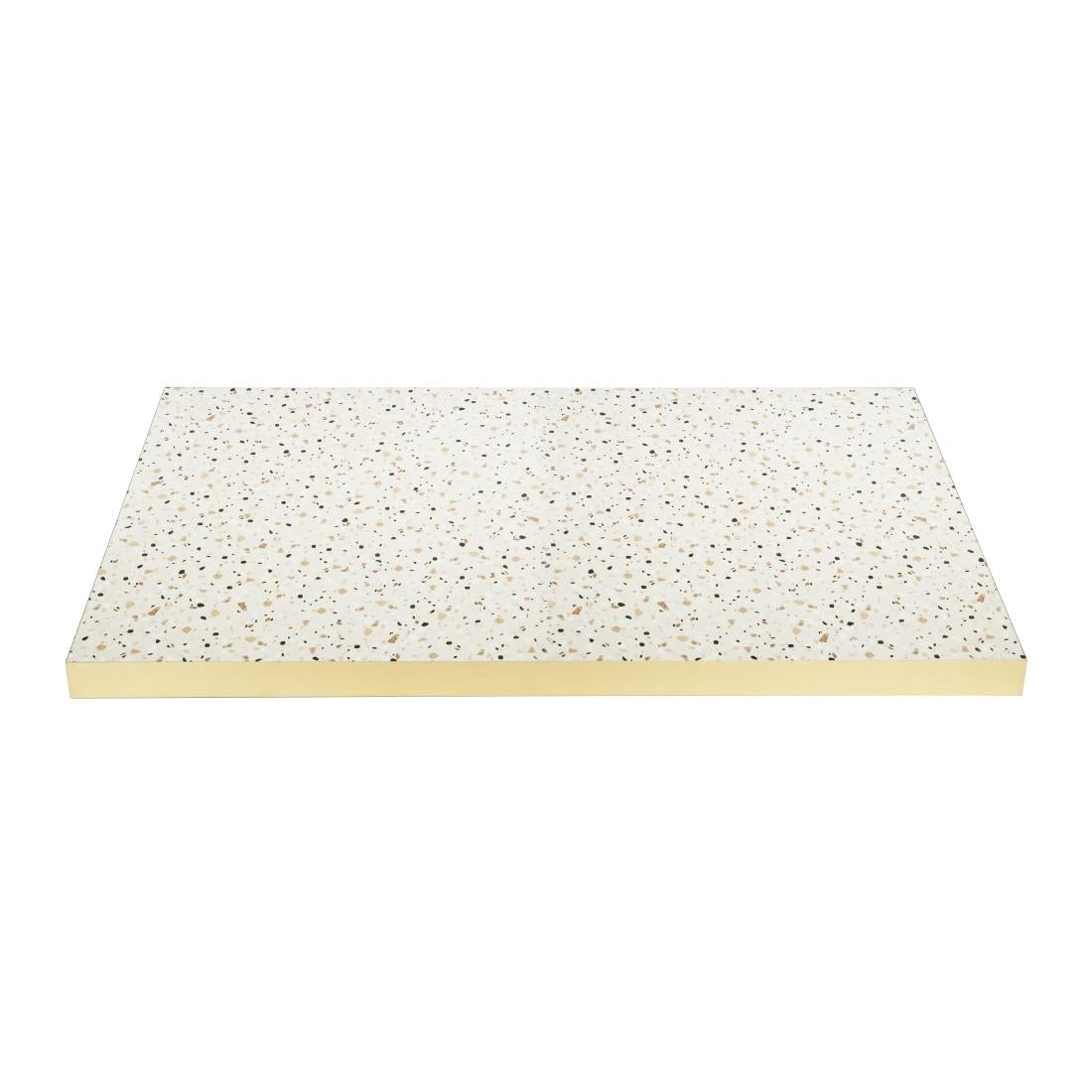 Bolero Terrazzo Style Rectangular Table Top 1100x700mm - DZ874