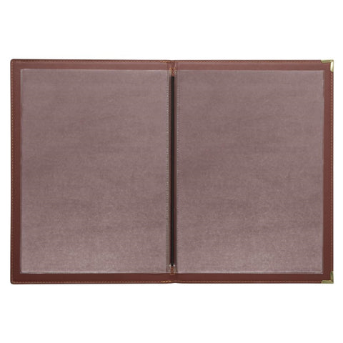 Olympia Leatherette Style Menu Cover A4 4 Card - E222