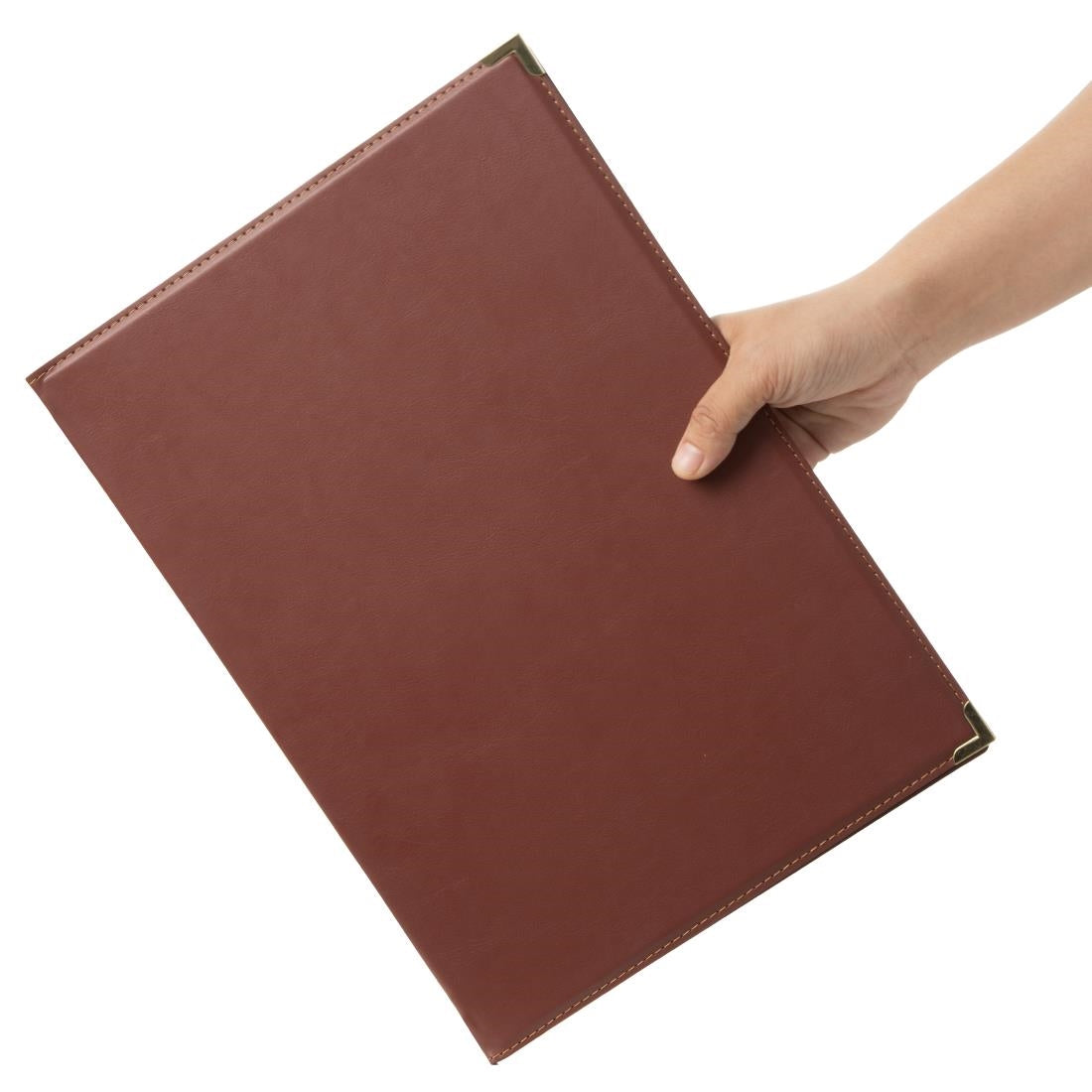 Olympia Leatherette Style Menu Cover A4 4 Card - E222
