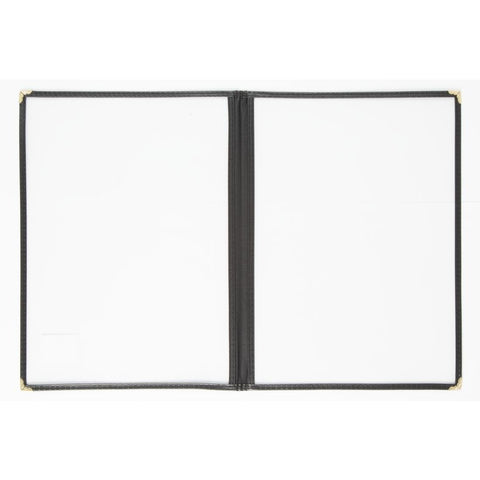 Olympia American Style Menu Cover Four Card Black A4 - E293