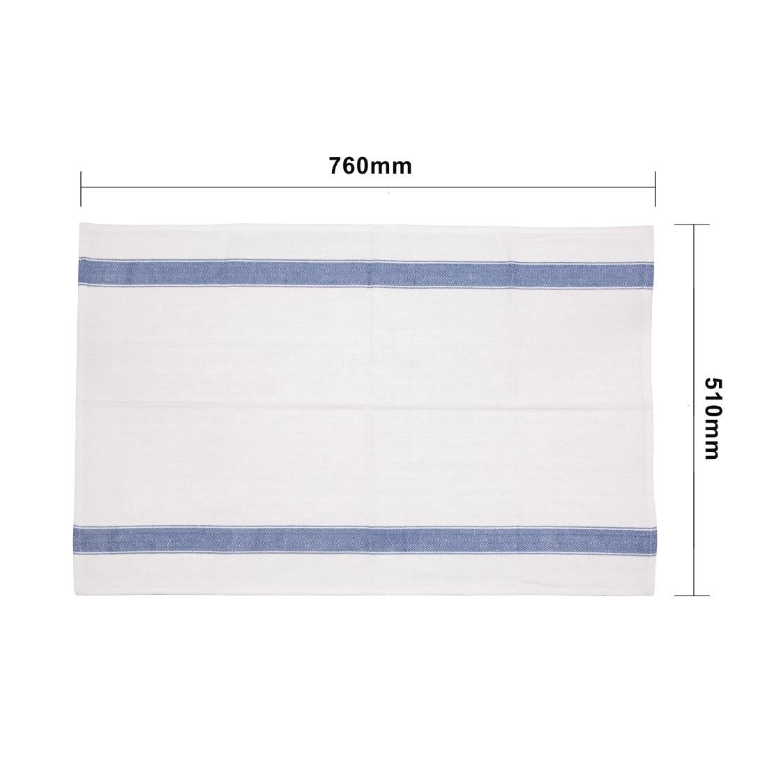 Vogue Heavy Single Tea Towel Blue - E918