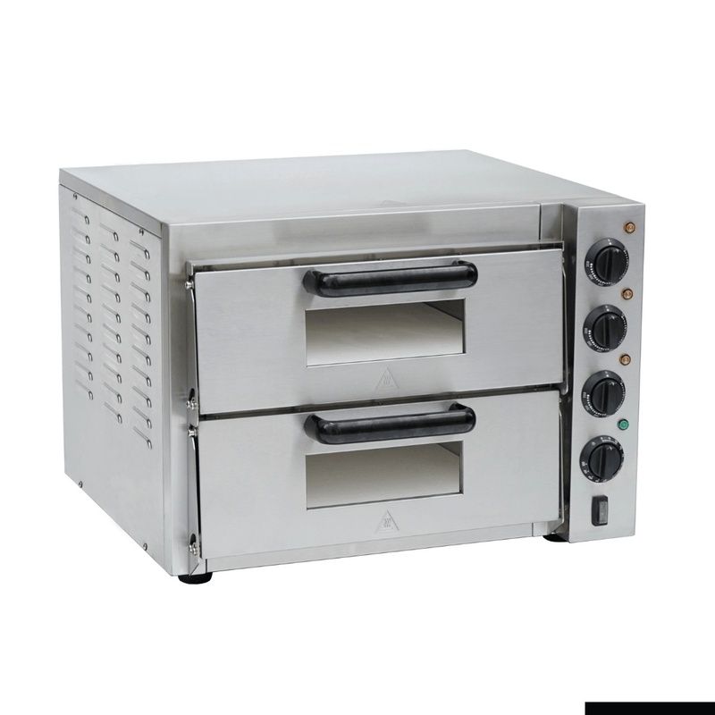 BakerMax Compact Countertop Double Deck Electric Pizza Oven EP-2T