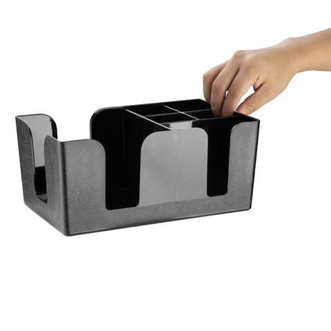 Olympia Kristallon Plastic Bar Caddy Black - F980
