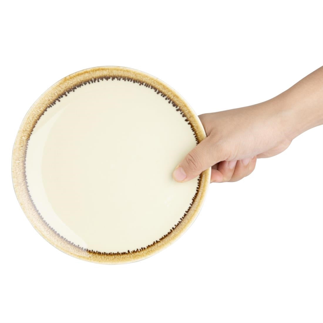 Olympia Kiln Sandstone Round Coupe Plates 180mm (6 Pack) - FA025