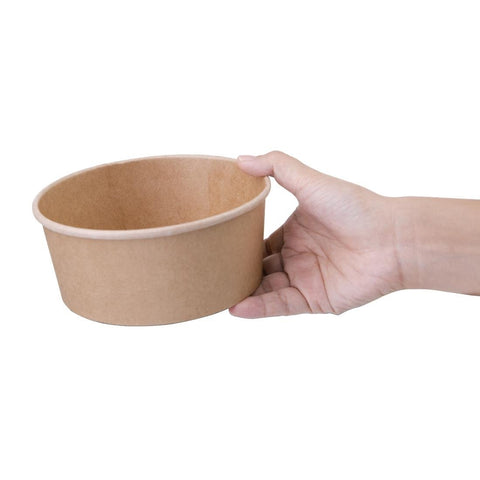 Fiesta Compostable Round Kraft Salad Bowls 750ml (Pack of 300) - FB197