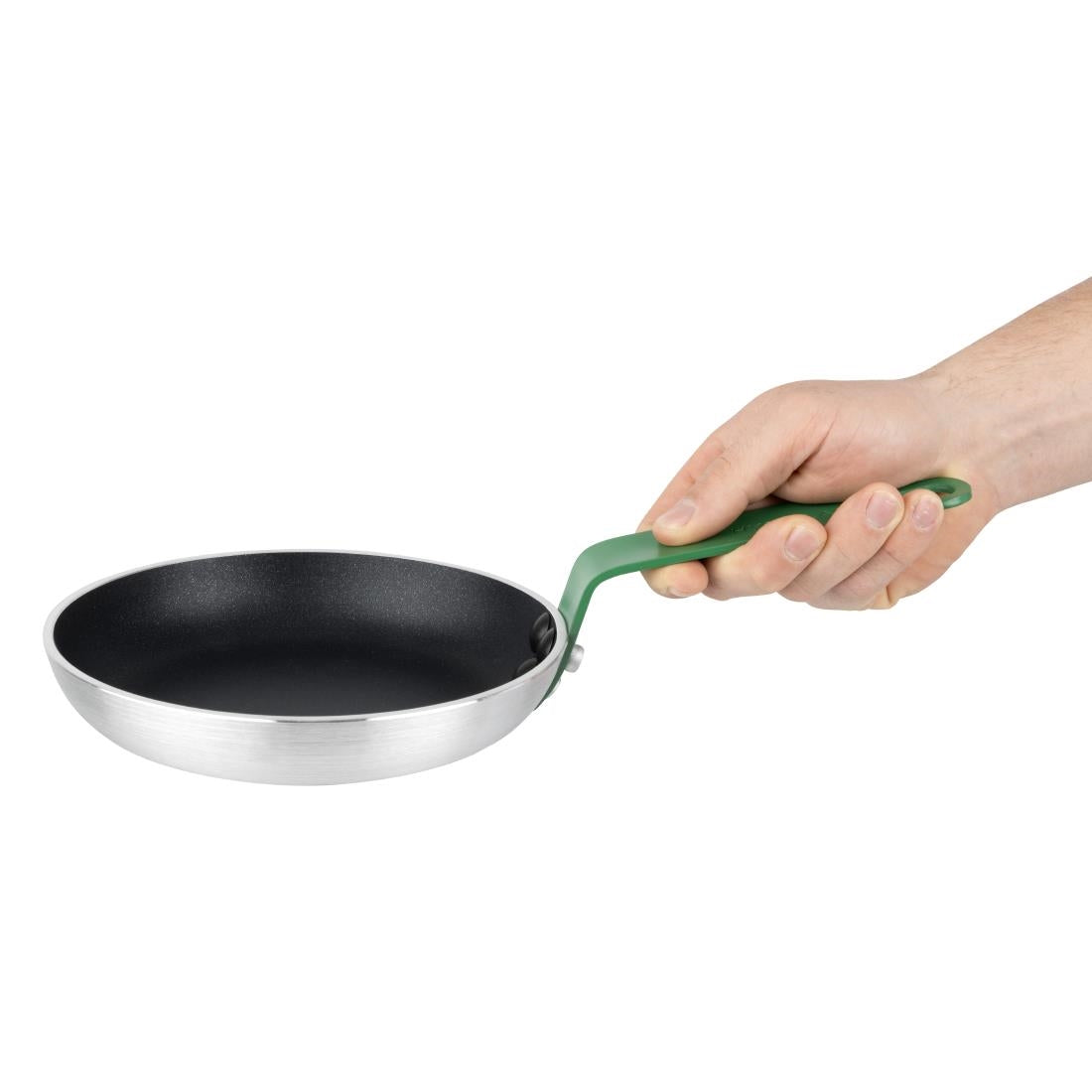 Hygiplas Aluminium Non-stick Teflon Platinum Plus Frying Pan Green Handle 20cm - HT961