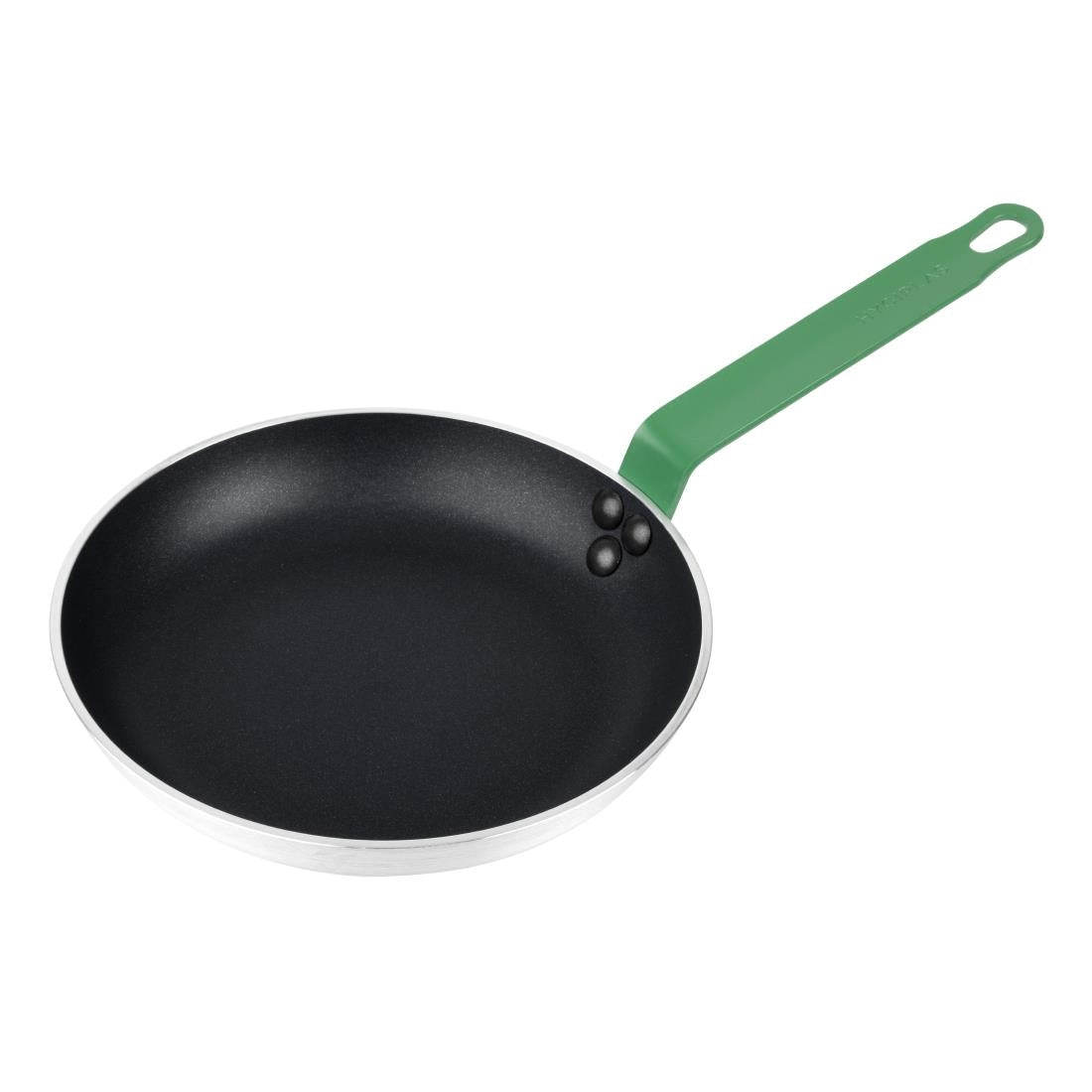 Hygiplas Aluminium Non-stick Teflon Platinum Plus Frying Pan with Green Handle 240mm - HT962